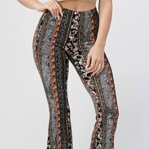 Bear Dance Boho Paisley Skinny Brushed Pants – Size Small